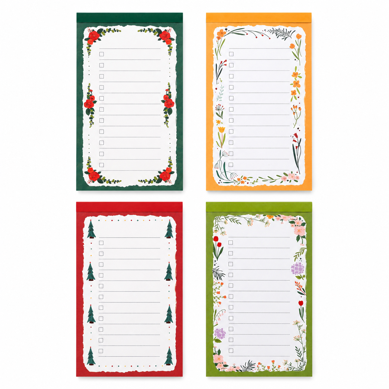 Botanical Poems Checklist Notepad