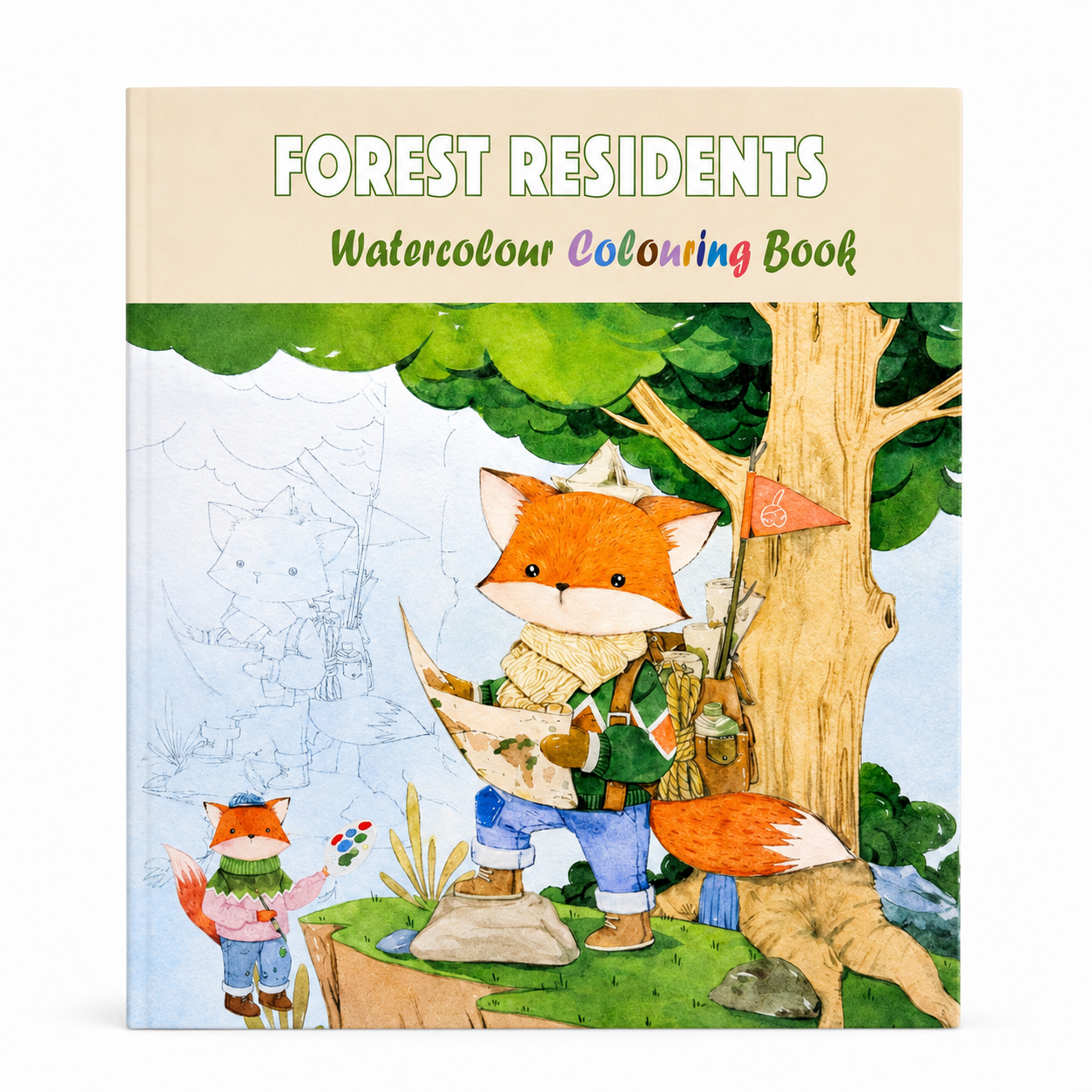 Forest Residents Watercolour Colouring Book Set