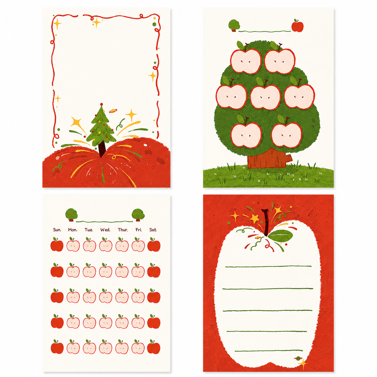 Energy Apple Star Notepad
