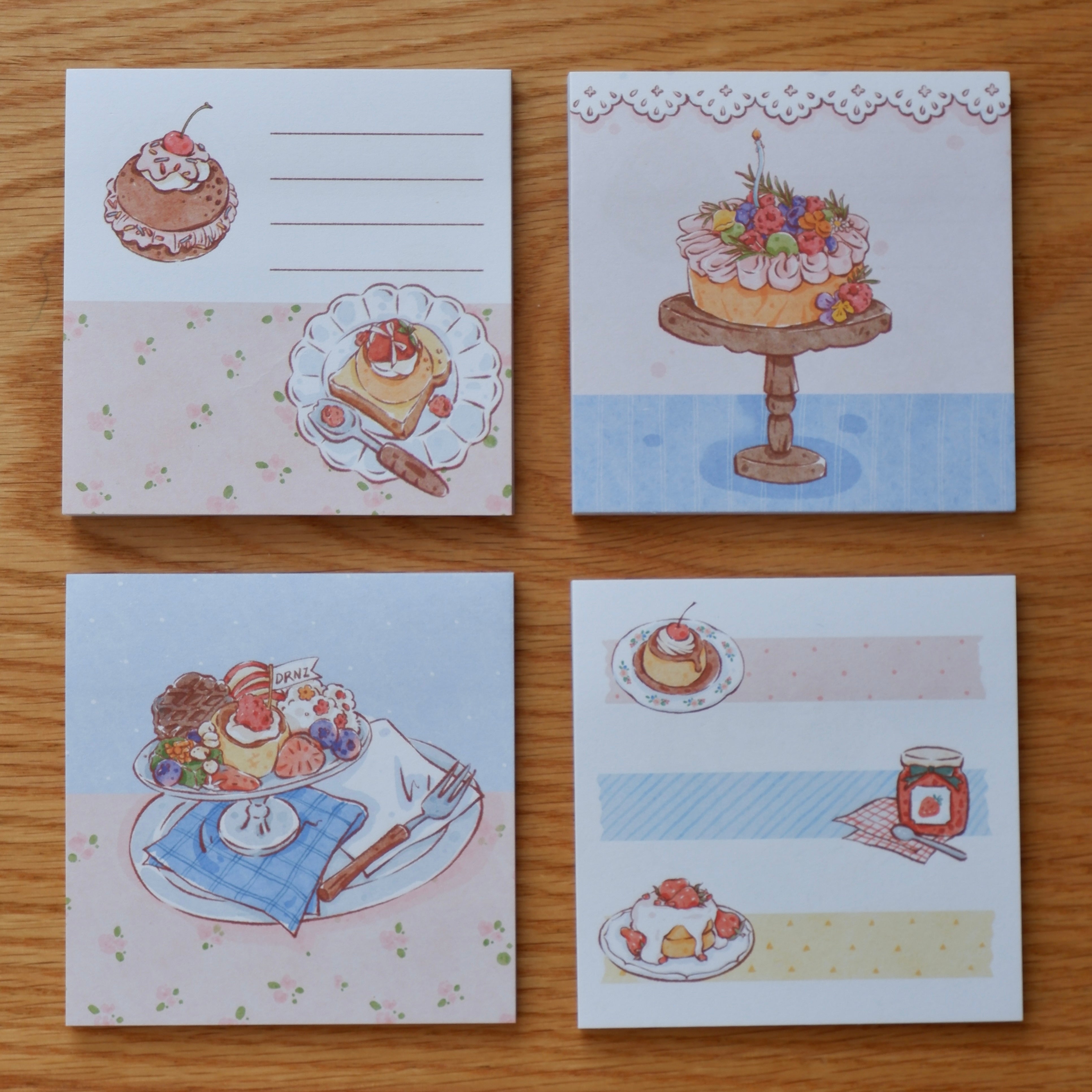 Patisserie Correspondence Sticky Note Pad