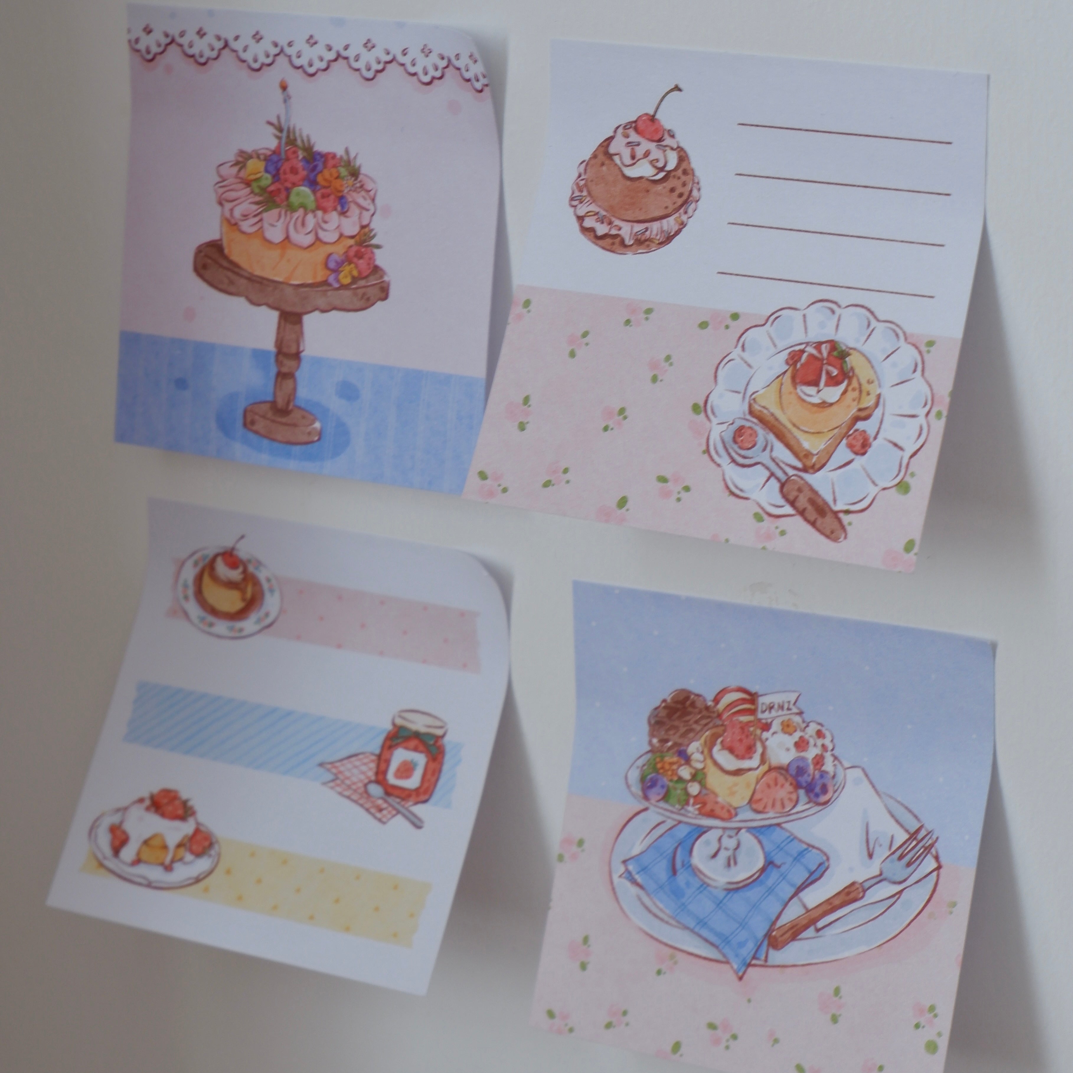 Patisserie Correspondence Sticky Note Pad